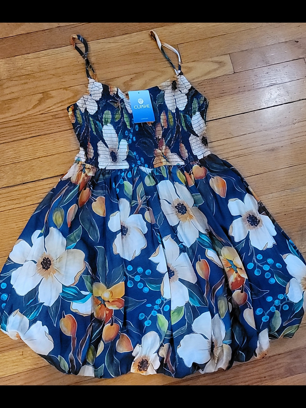 Cupshe Navy Floral Sundress
